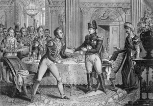 Pierre Francois Joseph Lefebvre marsall (1755-1820) Dantzig 1807. május 26-i ostroma után Napóleon (1769-1821) Dantzig hercegévé alakította. alkotó: French School